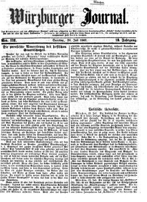 Würzburger Journal Samstag 20. Juli 1867