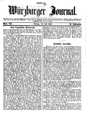 Würzburger Journal Dienstag 23. Juli 1867