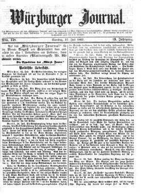 Würzburger Journal Samstag 27. Juli 1867