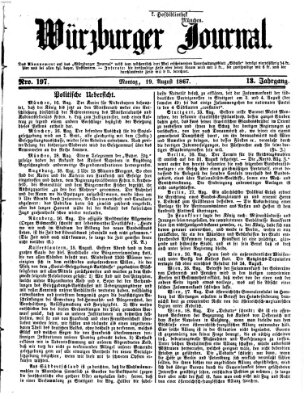 Würzburger Journal Montag 19. August 1867