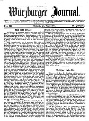 Würzburger Journal Mittwoch 21. August 1867