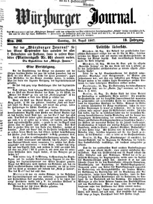 Würzburger Journal Samstag 24. August 1867