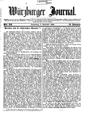 Würzburger Journal Donnerstag 5. September 1867