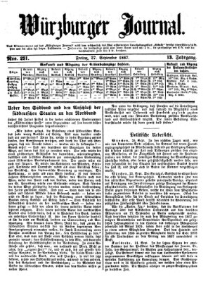 Würzburger Journal Freitag 27. September 1867