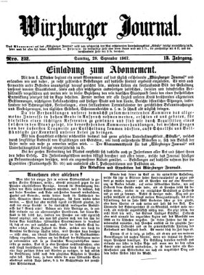 Würzburger Journal Samstag 28. September 1867