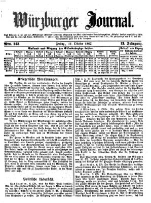 Würzburger Journal Freitag 11. Oktober 1867