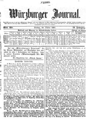 Würzburger Journal Dienstag 29. Oktober 1867