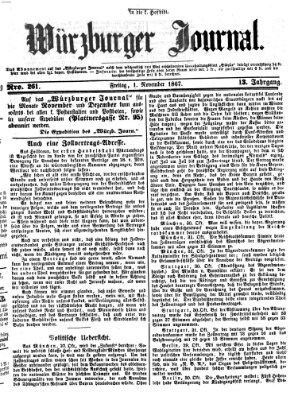 Würzburger Journal Freitag 1. November 1867