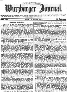 Würzburger Journal Montag 2. Dezember 1867