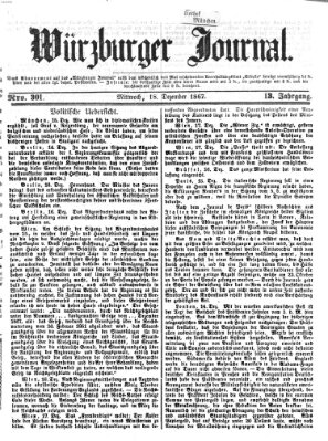 Würzburger Journal Mittwoch 18. Dezember 1867