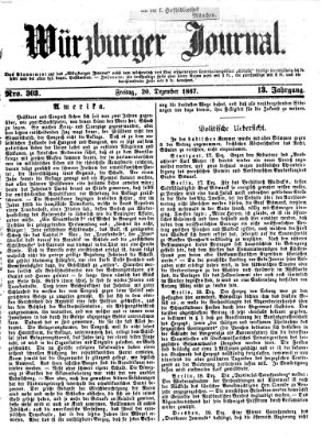 Würzburger Journal Freitag 20. Dezember 1867