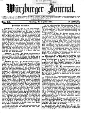 Würzburger Journal Samstag 21. Dezember 1867