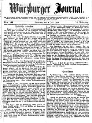 Würzburger Journal Donnerstag 9. Juli 1868