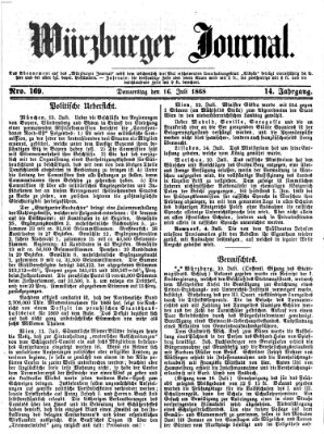 Würzburger Journal Donnerstag 16. Juli 1868