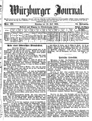 Würzburger Journal Samstag 18. Juli 1868