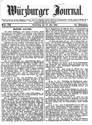 Würzburger Journal Donnerstag 23. Juli 1868