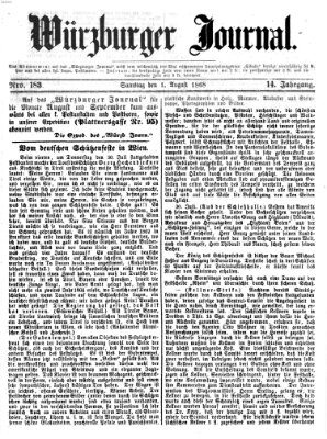 Würzburger Journal Samstag 1. August 1868