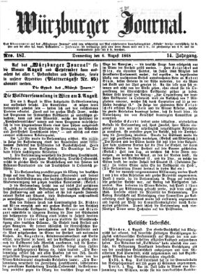 Würzburger Journal Donnerstag 6. August 1868