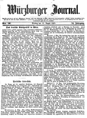 Würzburger Journal Dienstag 11. August 1868