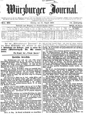 Würzburger Journal Dienstag 25. August 1868