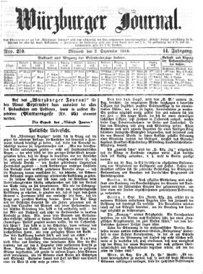 Würzburger Journal Mittwoch 2. September 1868