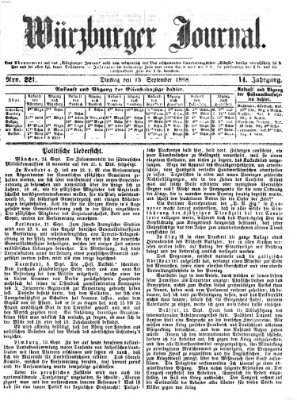 Würzburger Journal Dienstag 15. September 1868