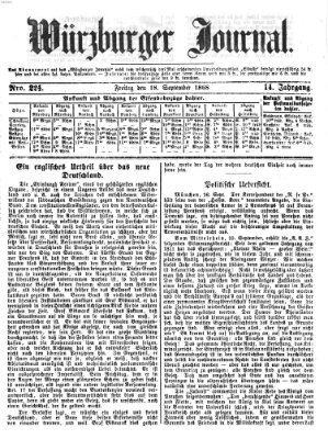 Würzburger Journal Freitag 18. September 1868