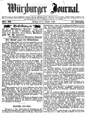 Würzburger Journal Dienstag 6. Oktober 1868