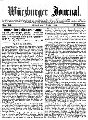 Würzburger Journal Mittwoch 7. Oktober 1868