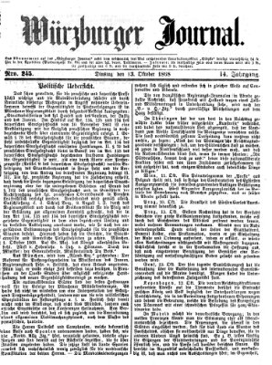 Würzburger Journal Dienstag 13. Oktober 1868