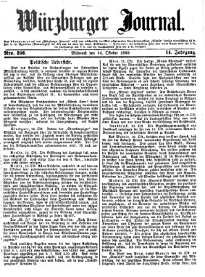 Würzburger Journal Mittwoch 14. Oktober 1868