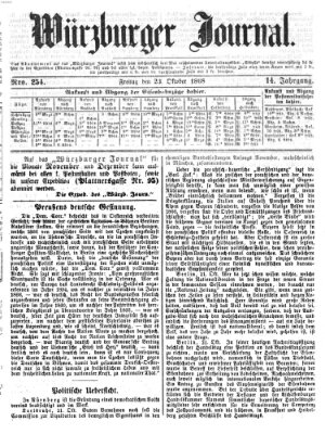 Würzburger Journal Freitag 23. Oktober 1868