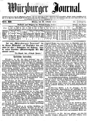 Würzburger Journal Montag 26. Oktober 1868