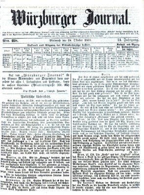 Würzburger Journal Mittwoch 28. Oktober 1868