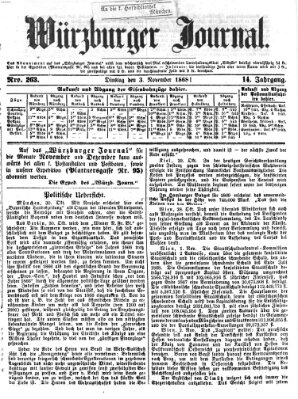 Würzburger Journal Dienstag 3. November 1868