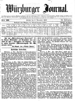 Würzburger Journal Freitag 6. November 1868