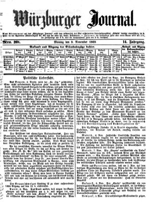 Würzburger Journal Montag 9. November 1868