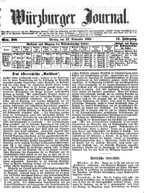 Würzburger Journal Montag 23. November 1868