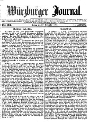 Würzburger Journal Freitag 27. November 1868