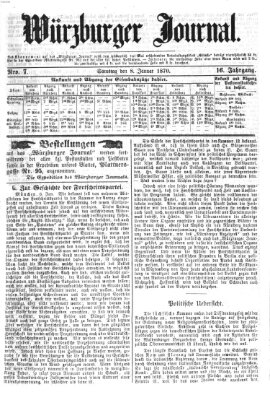 Würzburger Journal Samstag 8. Januar 1870