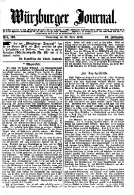 Würzburger Journal Donnerstag 28. April 1870