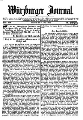 Würzburger Journal Mittwoch 4. Mai 1870