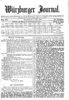 Würzburger Journal Donnerstag 5. Mai 1870