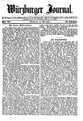 Würzburger Journal Montag 16. Mai 1870