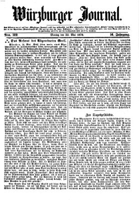 Würzburger Journal Montag 23. Mai 1870