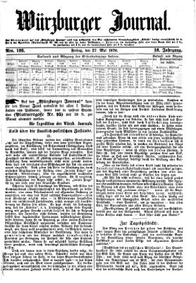 Würzburger Journal Freitag 27. Mai 1870