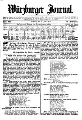 Würzburger Journal Samstag 4. Juni 1870