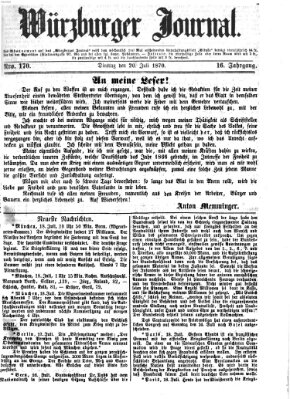 Würzburger Journal Mittwoch 20. Juli 1870