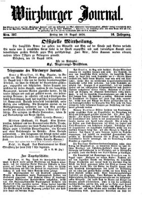 Würzburger Journal Freitag 19. August 1870