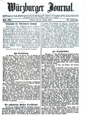 Würzburger Journal Dienstag 23. August 1870